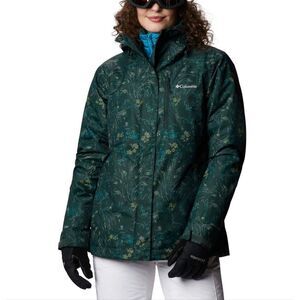Columbia Women's Interchange jacket in a dark green floral/camo pattern